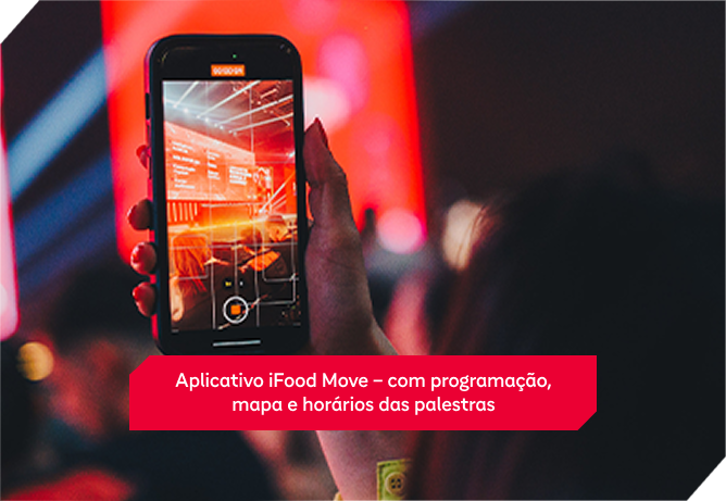 Aplicativo iFood Move – com programação, mapa e horários das palestras